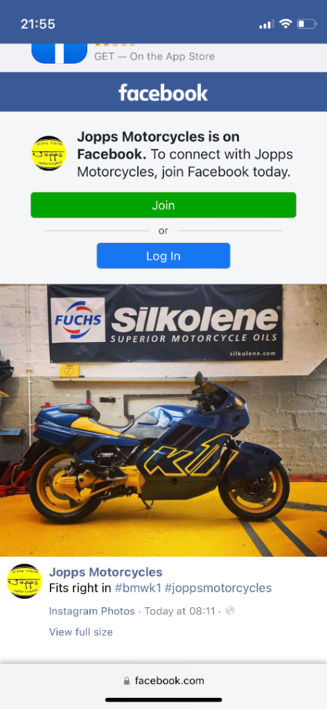 Motorbike BMW K1, year 1989 – Blue/Yellow Classic Icon – 19,161 Miles – £5,177