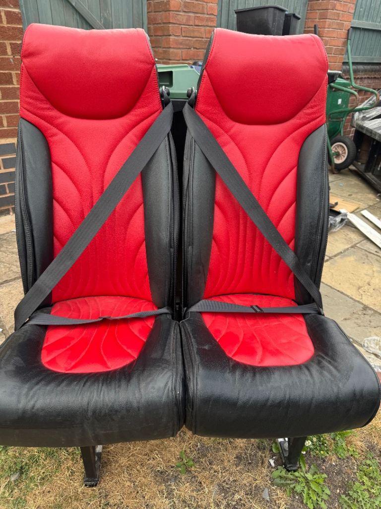 Genuine leather 2 tone campervan/minibus seats
