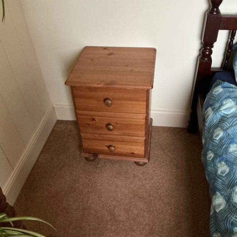 HONEY PINE BEDSIDE TABLES