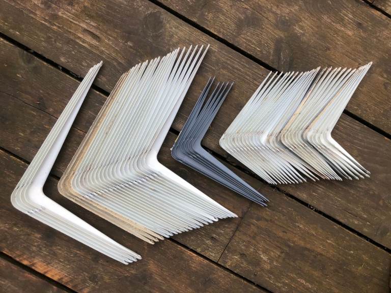 Approx 60 Metal Shelf Brackets, Brundall, Norfolk