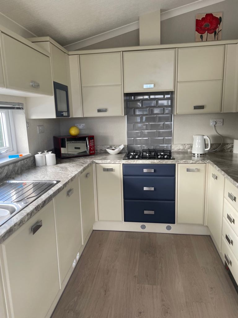 Complete kitchen inc' Hob, Double oven, Fan extractor and Plinth heater