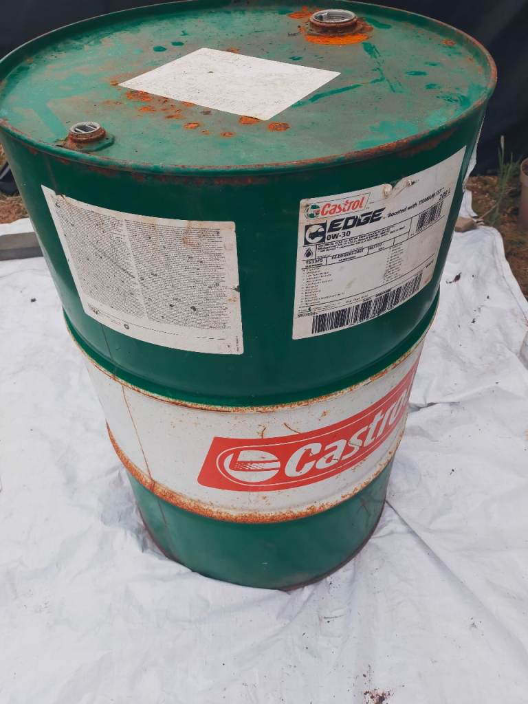 Castrol oil drum