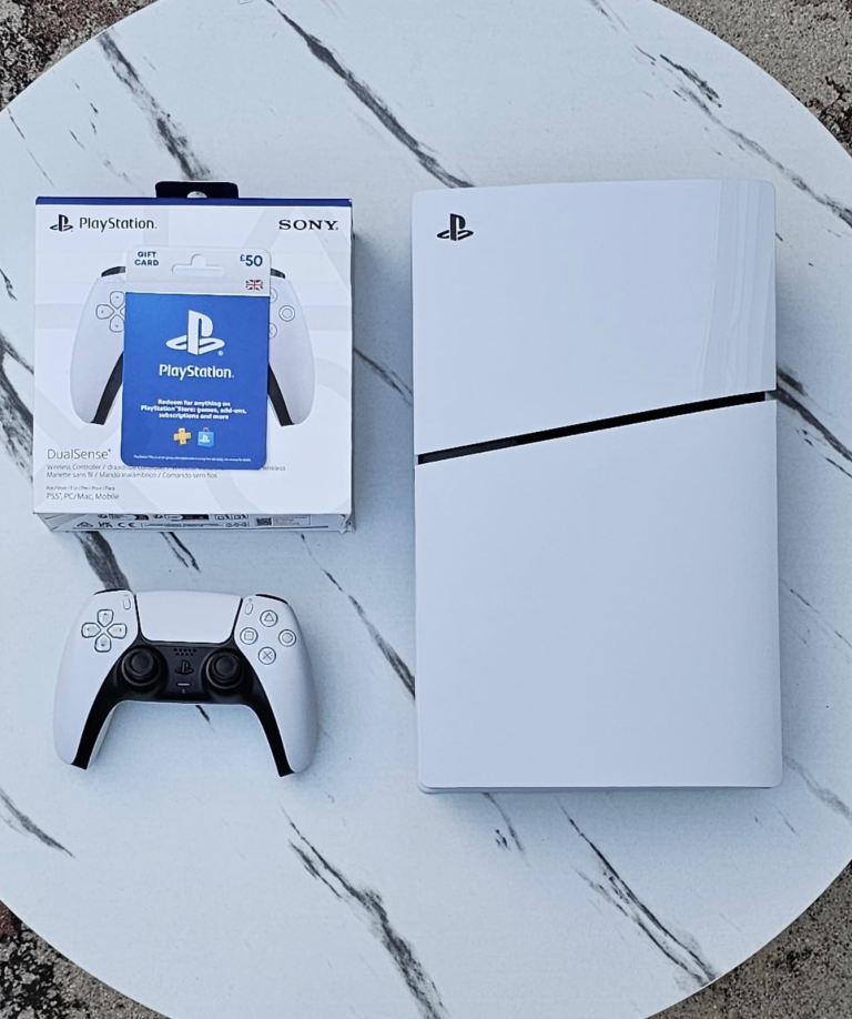 Sony PS5 Digital Edition White Console + 2x DualSense Controller + £50 Gift Card