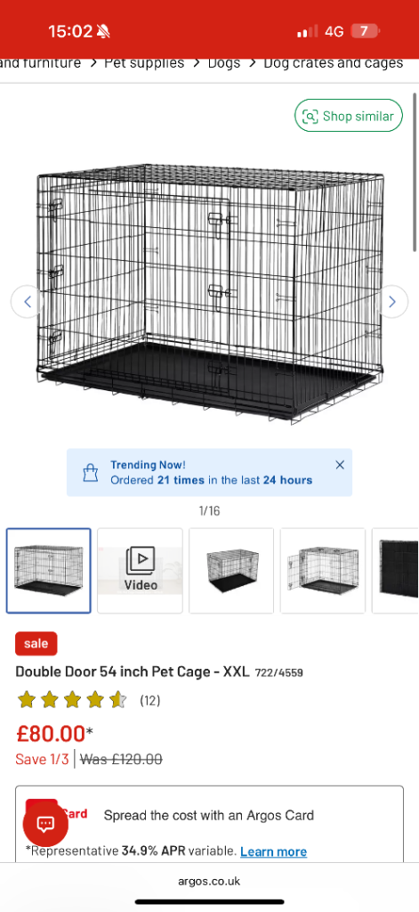 54 inch dog cage