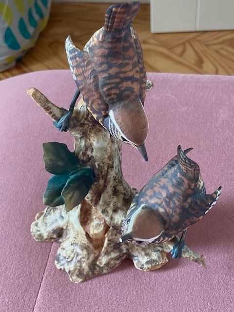 Vintage Capo Di Monte Bird Figurine Ornament by V. Bindi