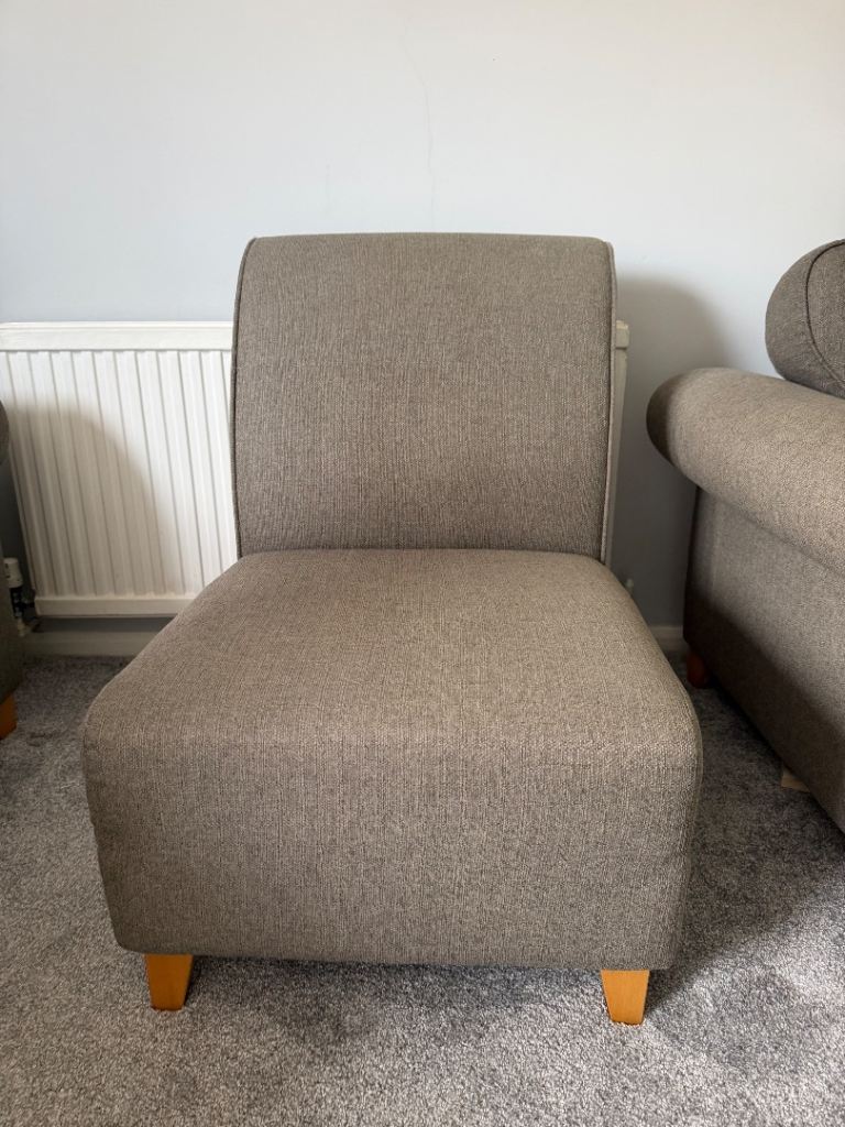 Fabric Armless Chair – Good Condition