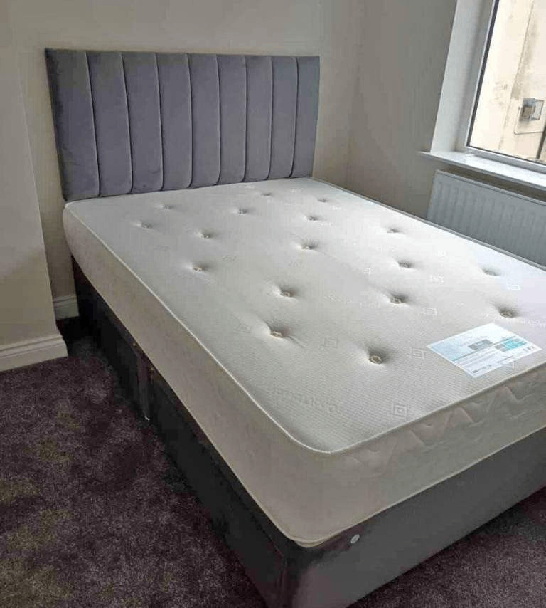 QUICK DELIVERY ~~ Double Divan Bed Base With Mattress Brand New Cash On Delivery Order Now 🚛🚛