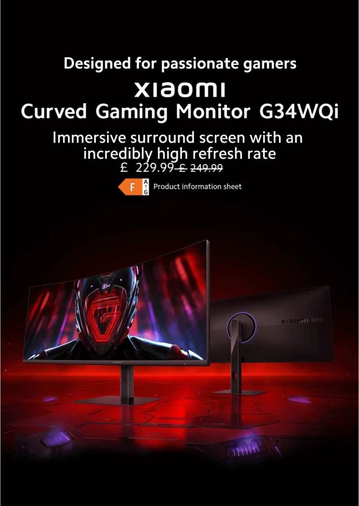 Xiaomi curved Gaming Monitor G34wqi