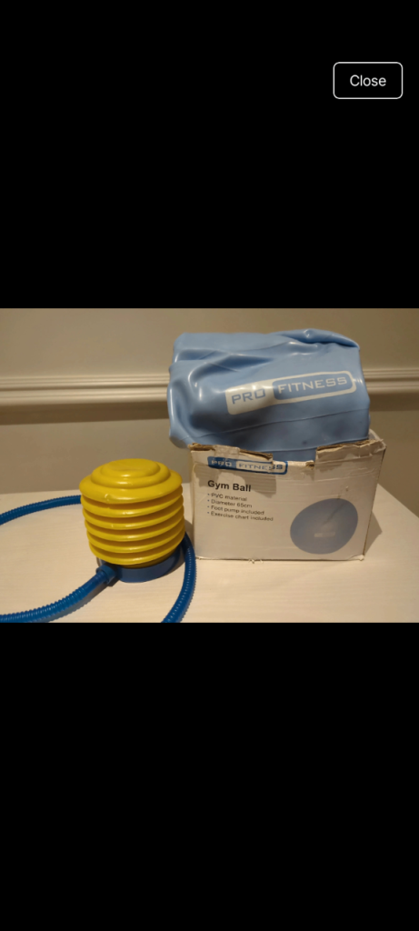 Pro Fitness Gym Ball with Pump – Blue