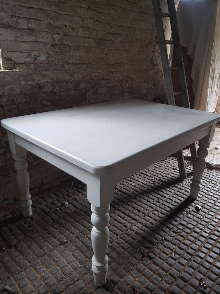 Reclaimed pine kitchen/work table