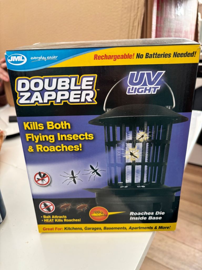 JML Double Zapper UV Light Insect & Roach Killer - New