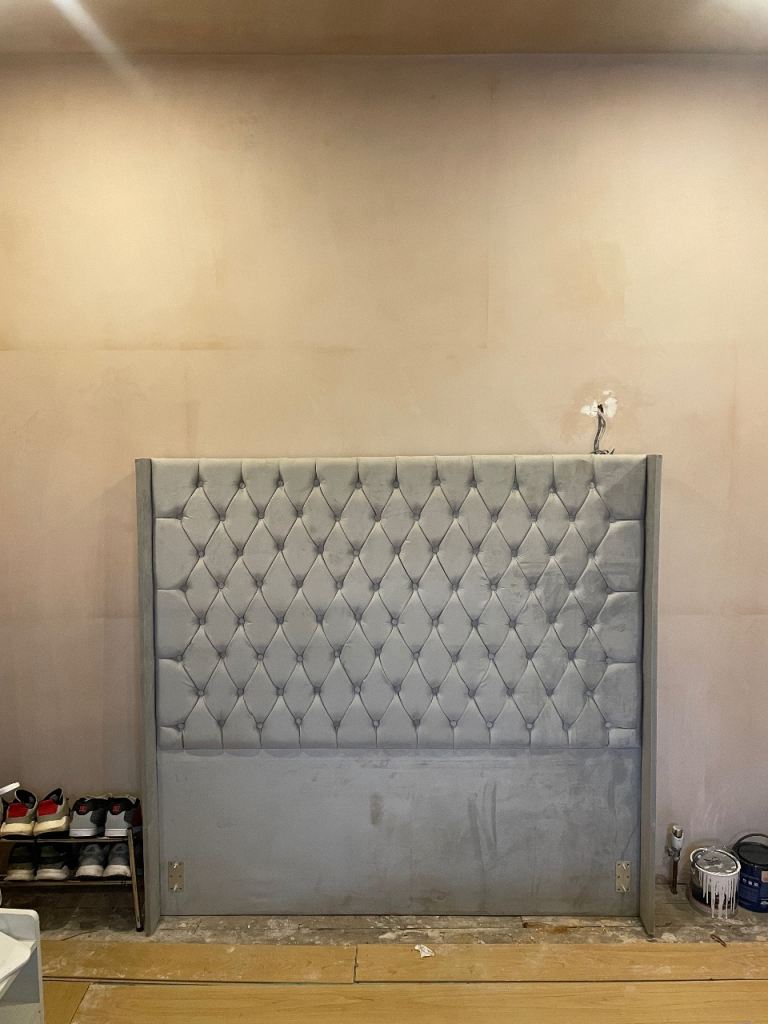 image for Light Grey Modern Headboard