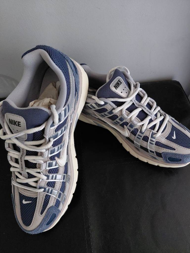 New Nike P-6000 Trainers - Thunder Blue/Sail, UK 6.5