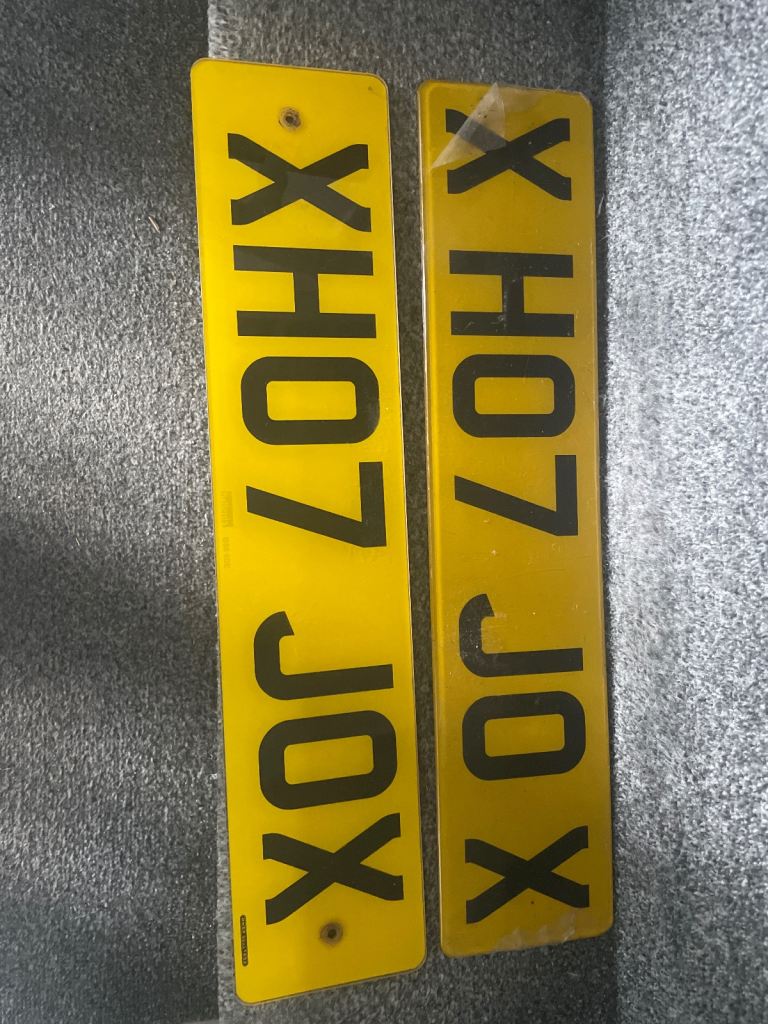 private number plate 