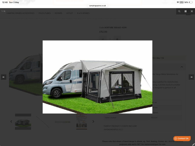 Vango Air awning. Motor Monelena 330 XX large