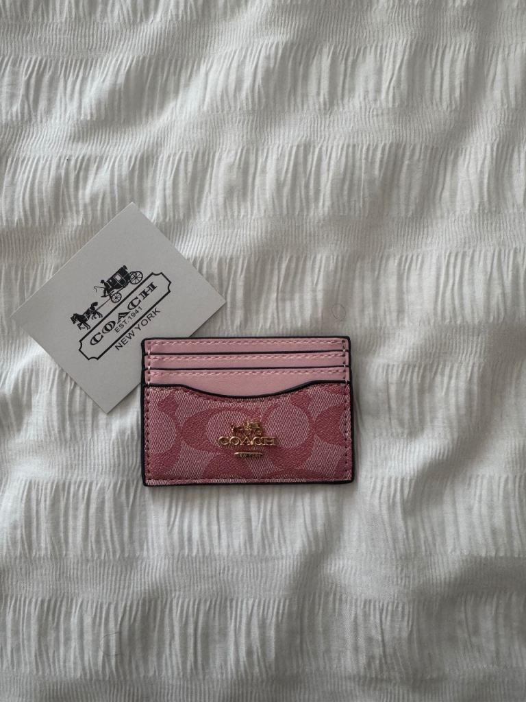 Coach Pink Card Holder Brand New