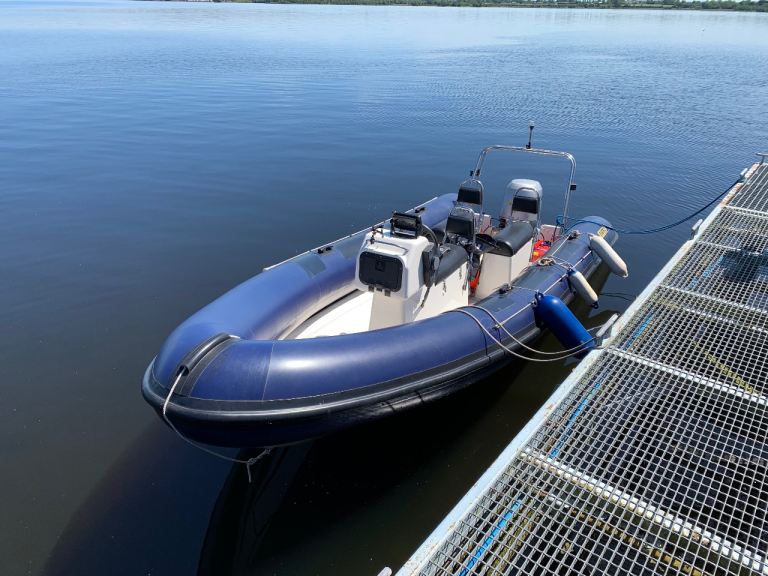 Ribtec 585 Rib Boat with 4 Stroke Honda 90HP Outboard Engine - always stored indoors