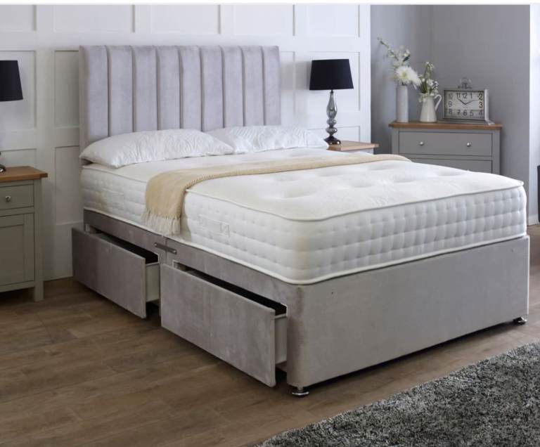 Fabric Divan Double Bed 