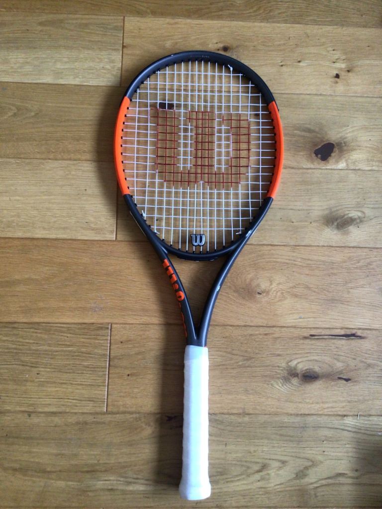Wilson Burn 100 V2 Tennis Racket. Grip 2. Fresh Luxilon Restring 