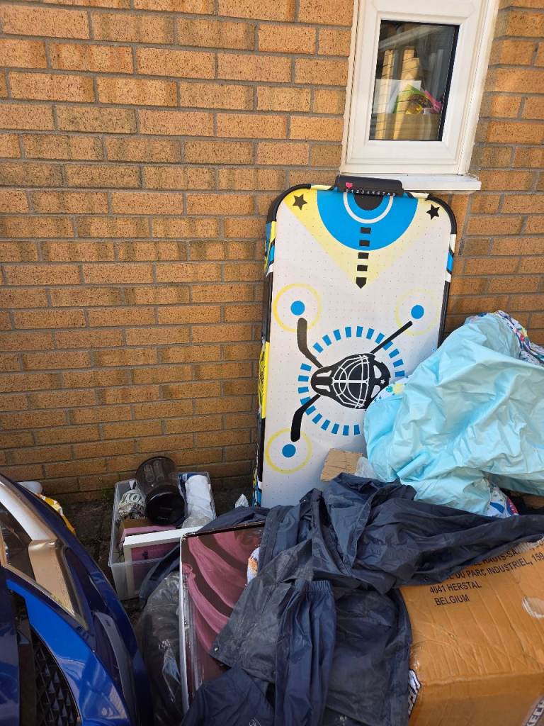 Boxes of car boot sale things