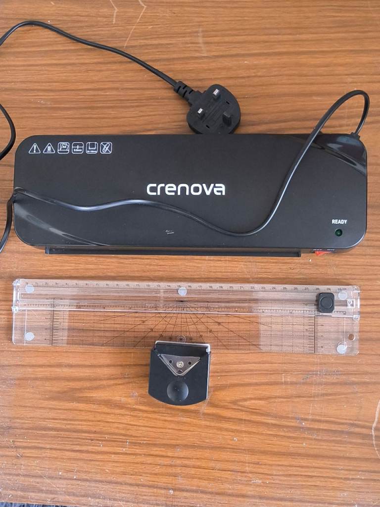 Crenova A4 Laminator with Pouches and Trimmer – Good Condition