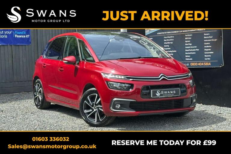 2018 Citroen C4 1.6 BlueHDi Flair Red Manual Diesel 2018 MPV Diesel Manual