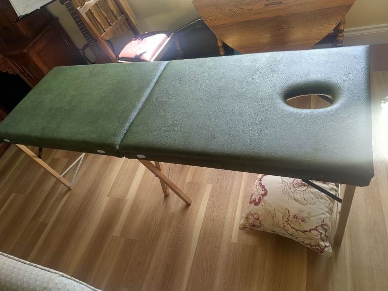 Portable Massage Table - Green, Good Condition