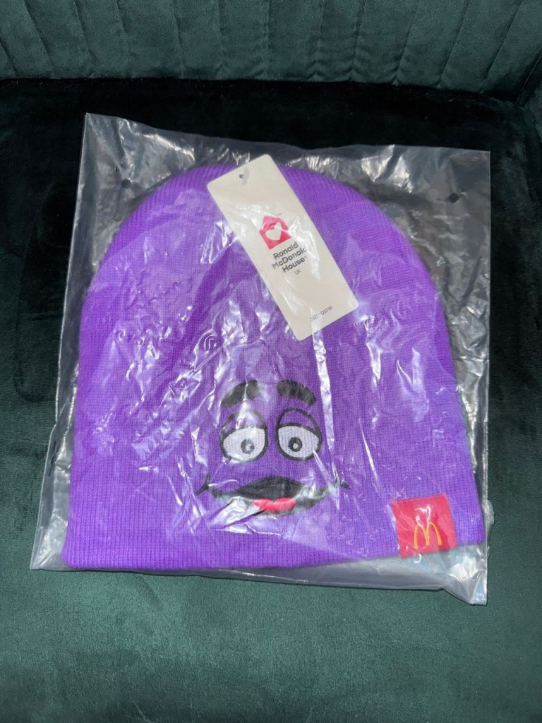 McDonald's Grimace Purple Beanie Hat UK 2026 Brand New Limited Edition ...