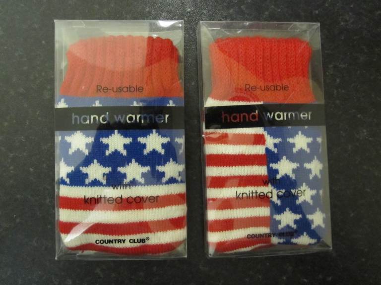 Reusable Gel Hand Warmers with Knitted Woollen Covers x 2