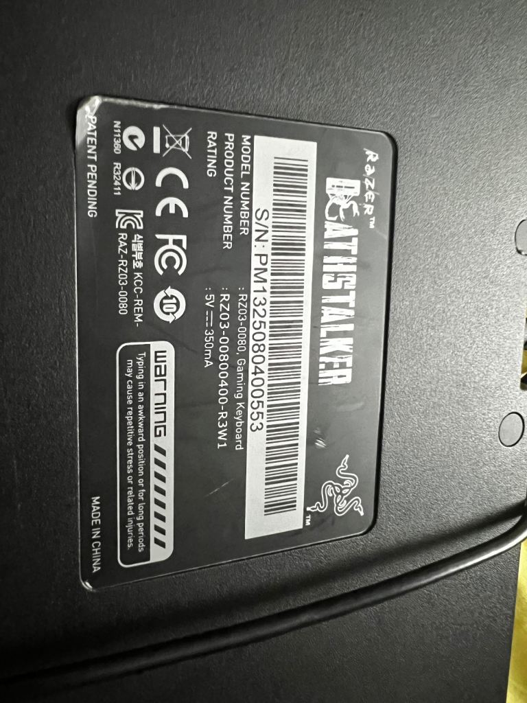 Razer  death stalker gaming keyboard works