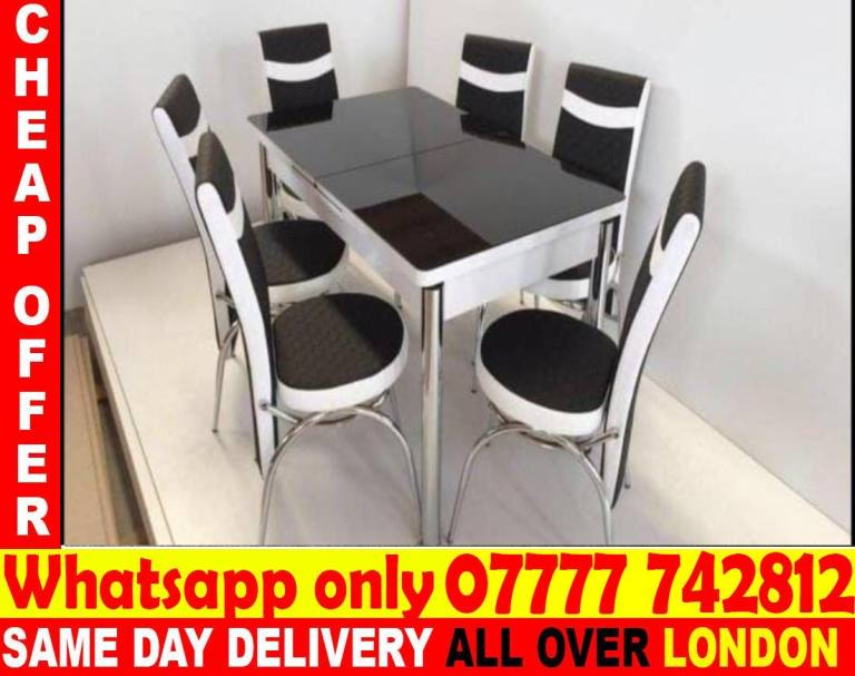 image for -FREE DELIVERY--Dining Table with chairs (wfdgadg