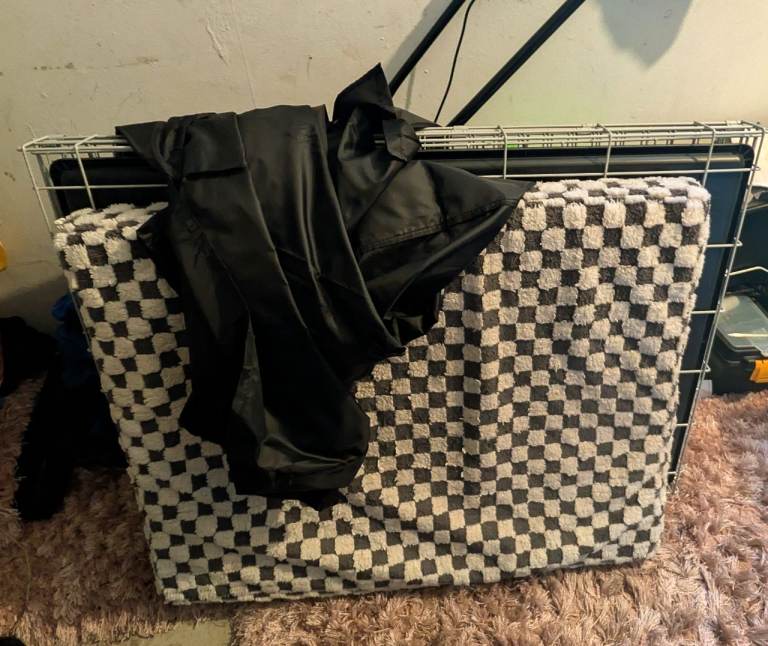 Large Dog Crate + Bed + Crate Cover 