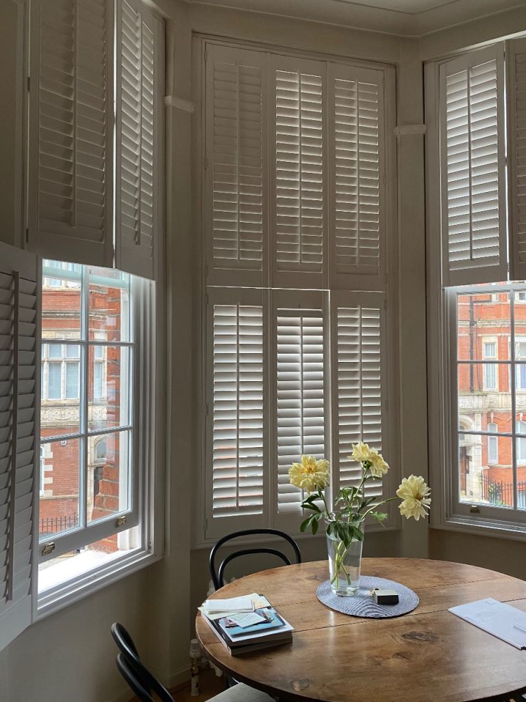Custom Made Teak Wood Plantation Shutters 