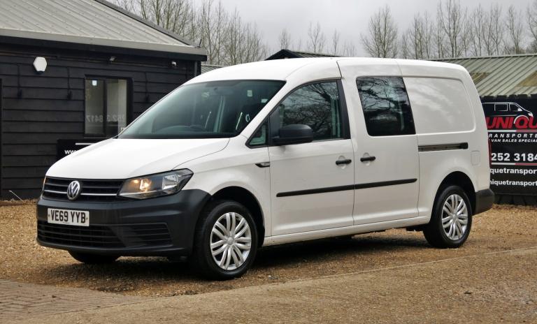 VOLKSWAGEN CADDY MAXI KOMBI TAILGATE AIRCON 5 SEAT NO VAT TWIN SIDE DOORS White