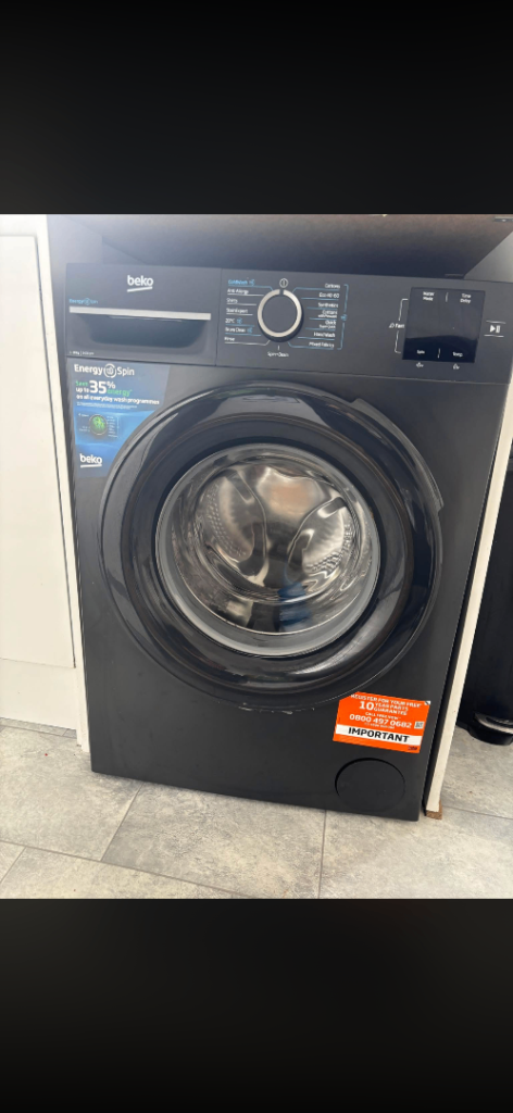 Beko Black Washing Machine – Brand New, Unused