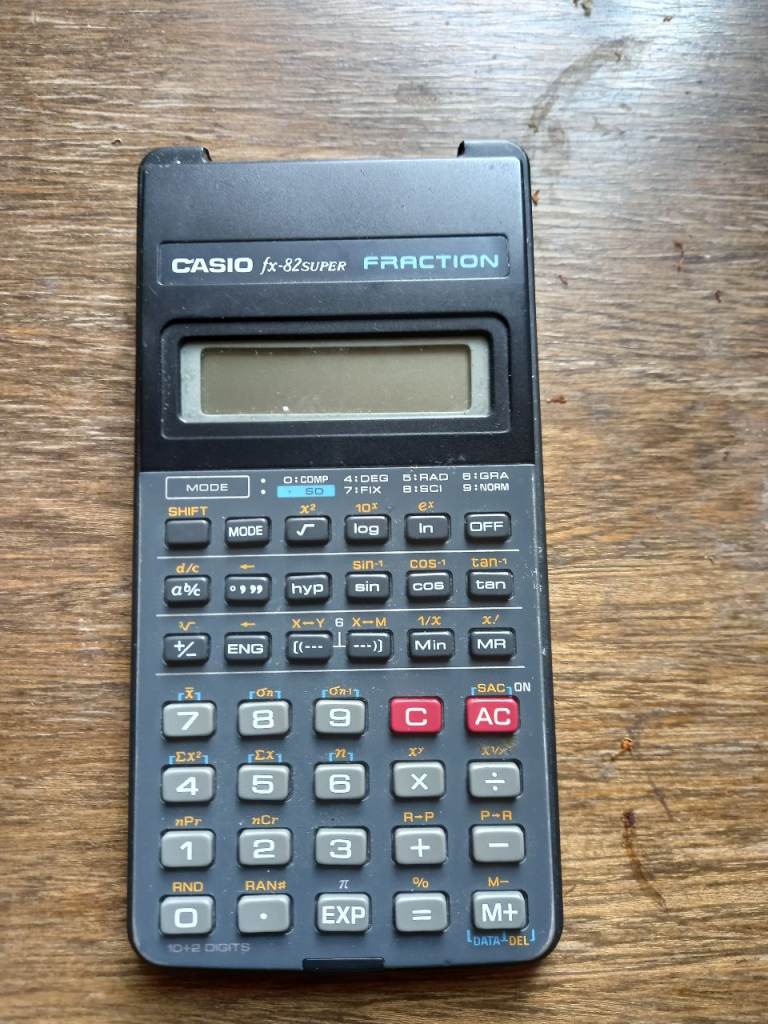 Casio fx-82 super Fraction,vontage,working order.