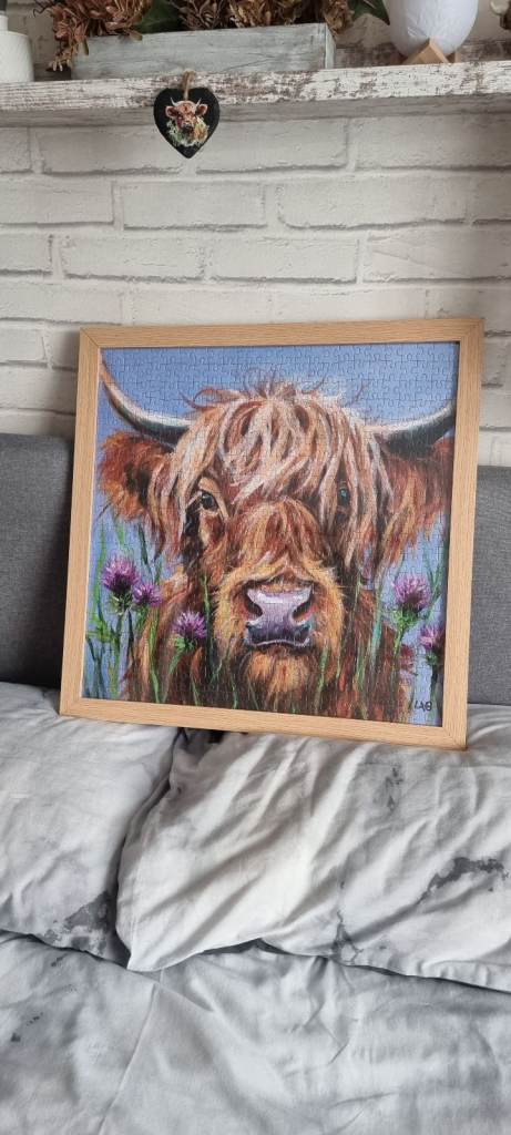 image for highland cow jigsaw picture 