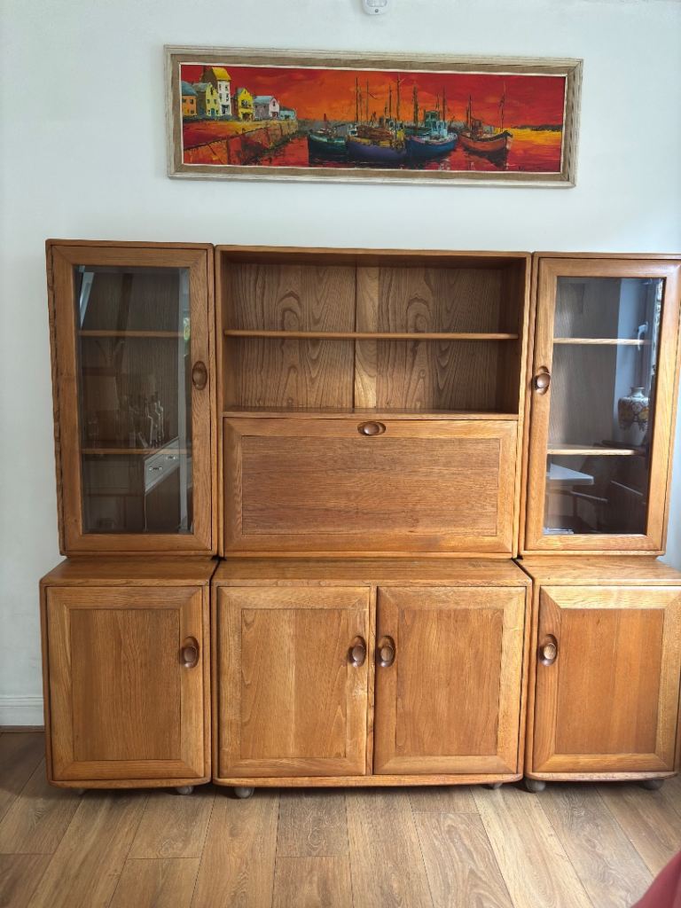 Ercol gold label vintage solid wood Dresser cabinet