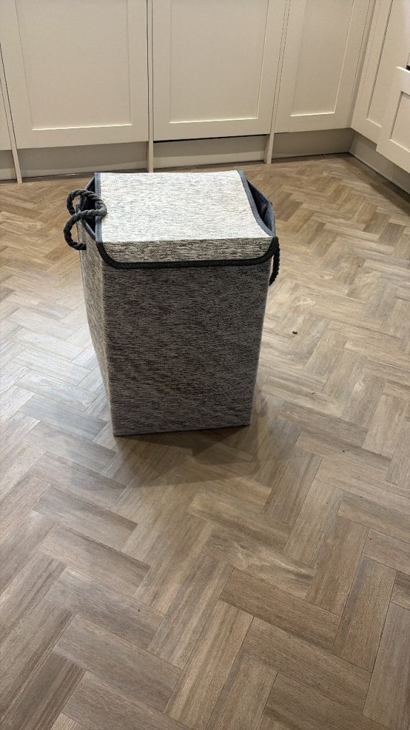 Grey Fabric Laundry Basket wAs Good As New