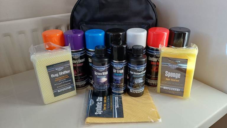 SCOTTS CAR CLEANING VALET KIT WITH SMART BAG - 13 ITEMS - BRAND NEW