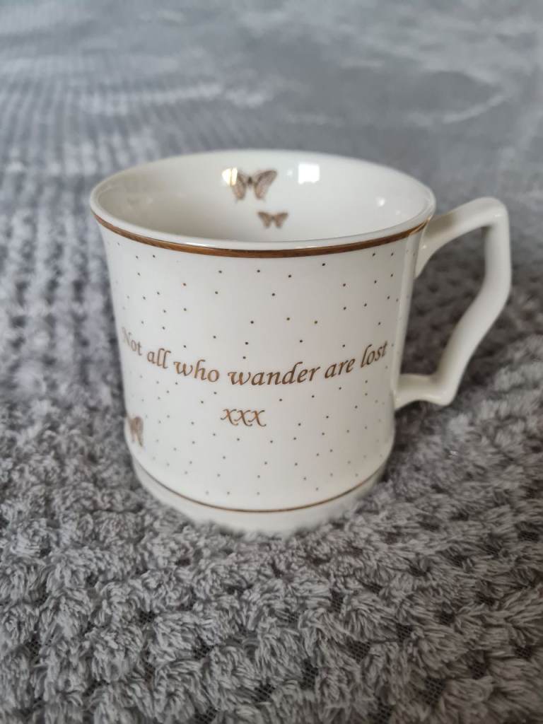 Lord of the Rings J.R.R Tolkien Quote "Not all those who wander are lost" Porcelain Mug