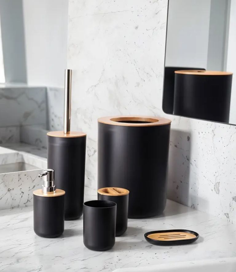 6 pieces bathroom toilet accessories set