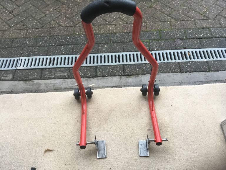 Motorcycle paddock stand rear