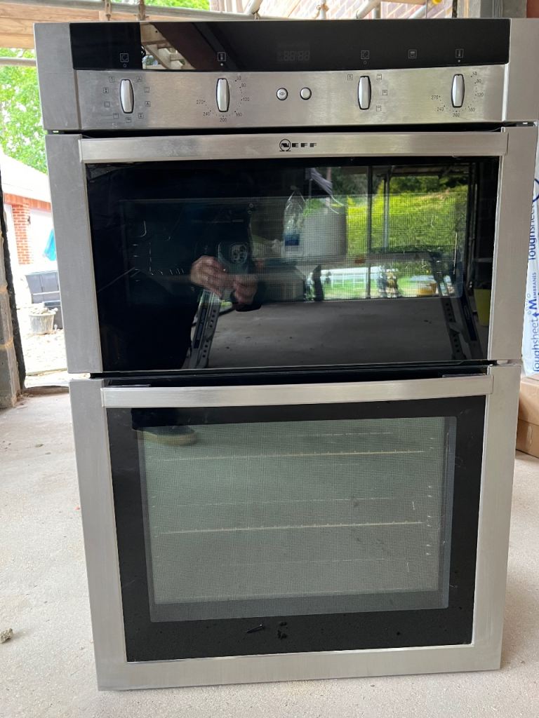 Neff stainless steel integrated double oven, U15M62NOGB