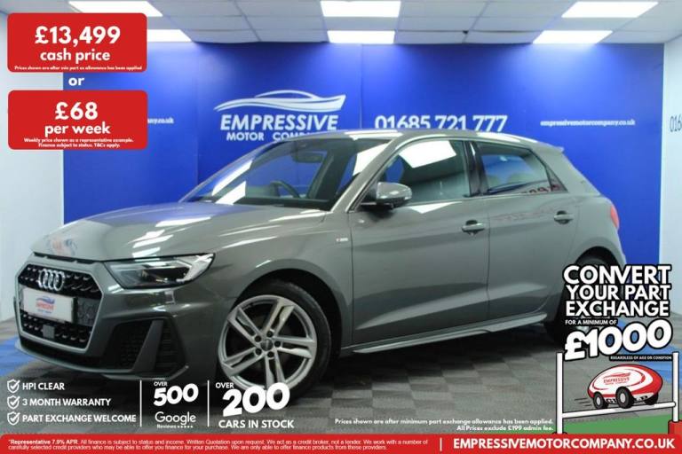 2019 19 AUDI A1 1.0 TFSI 30 S LINE SPORTBACK 5DR PETROL S TRONIC EURO 6 (S/S) (1