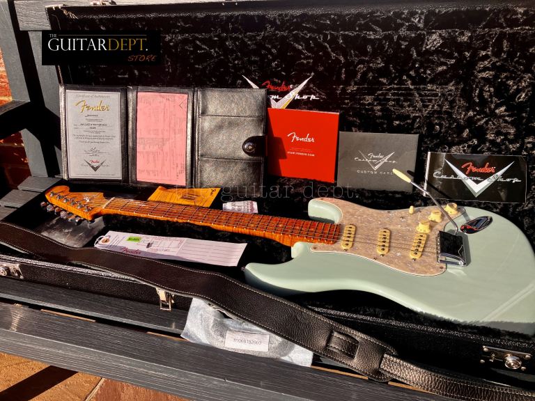 ♚NOS♚ FENDER Custom Shop CUSTOM Stratocaster ♚TRANS SURF GREEN♚AAA ROASTED♚£5199