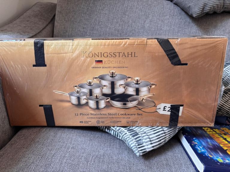 Königsstahl 12 Piece Stainless Steel Cookware Set - Brand New