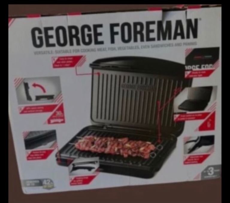 New George Foreman Health Large fit Grill - Boxed, Unused