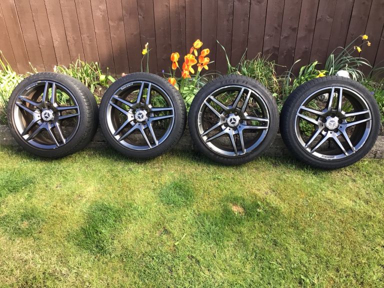 MERCEDES AMG STAGGERED ALLOY WHEELS AND TYRES