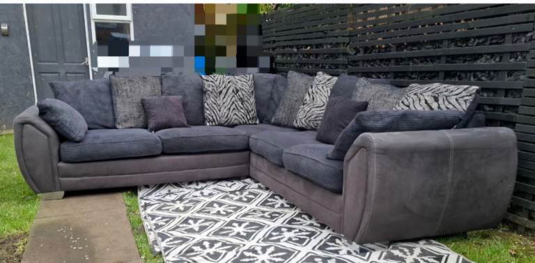 Grey /Black DFS Corner Sofa..Collection/Delivery 🚚Available 4 Xtra 
